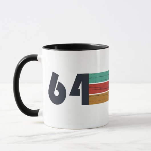 Mug né en 1964 anniversaire vintage (Gauche)