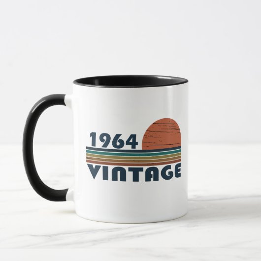 Mug Né en 1964 anniversaire vintage (Gauche)