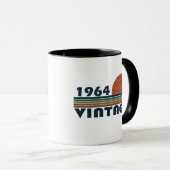 Mug Né en 1964 anniversaire vintage (Devant droit)