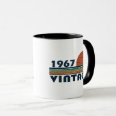 Mug Né en 1967 cadeau d'anniversaire vintage (Devant droit)