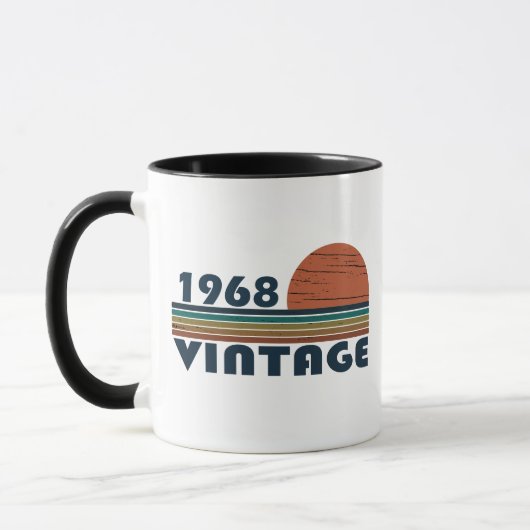 Mug Né en 1968 anniversaire vintage (Gauche)