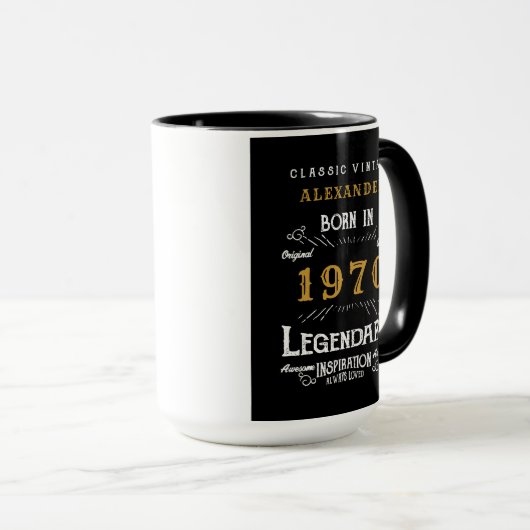 Mug Né en 1970 Légende (Devant droit)