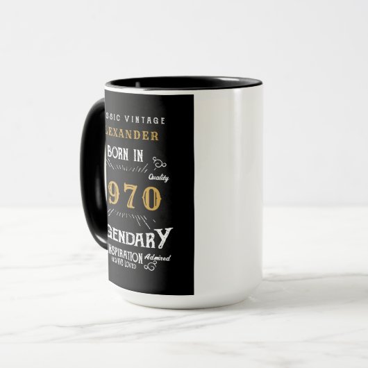 Mug Né en 1970 Légende (Devant gauche)