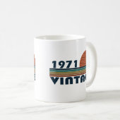 Mug Né en 1971 cadeau d'anniversaire vintage (Devant droit)