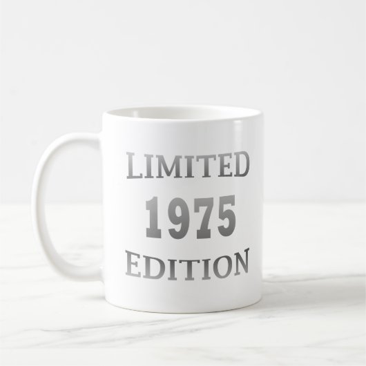 Mug né en 1975 50e anniversaire cadeau (Gauche)