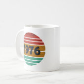 Mug Né en 1976 cadeau d'anniversaire vintage (Devant gauche)