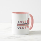 Mug né en 1976 cadeau d'anniversaire vintage (Devant droit)