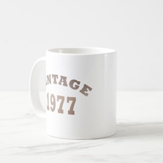 Mug Né en 1977 anniversaire vintage (Devant gauche)