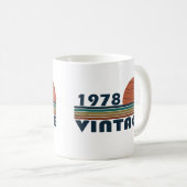 Mug Né en 1978 cadeau d'anniversaire vintage (Devant droit)