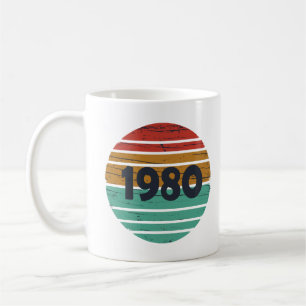 Mug Né en 1980 cadeau d'anniversaire vintage