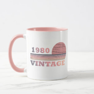 Mug Né en 1980 élégant cadeau d'anniversaire moderne v