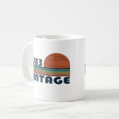 Mug Né en 1983 cadeau d'anniversaire vintage (Devant gauche)