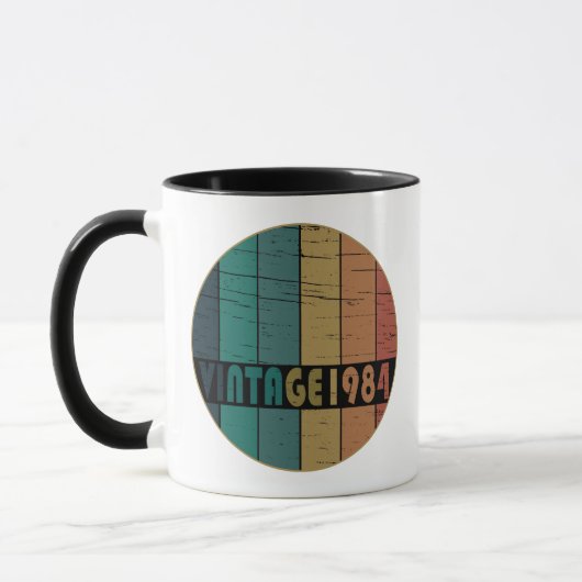 Mug Né en 1984 anniversaire vintage (Gauche)