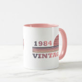Mug né en 1984 anniversaire vintage (Devant droit)