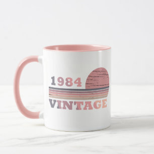 Mug Né en 1984 élégant cadeau d'anniversaire moderne v
