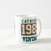 Mug Né en 1985. 1985 Année de naissance - Anniversaire (Devant droit)