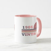 Mug né en 1986 cadeau d'anniversaire vintage (Devant droit)
