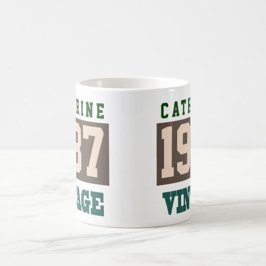 Mug Né en 1987, année de naissance personnalisée (Centre)