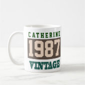 Mug Né en 1987, année de naissance personnalisée (Gauche)