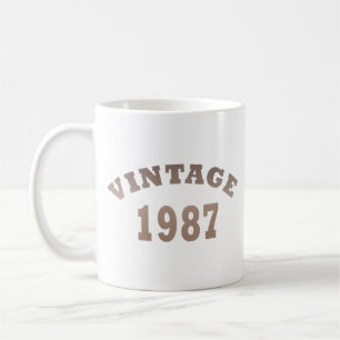 Mug né en 1987 anniversaire vintage