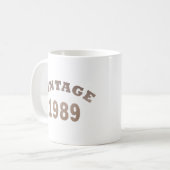 Mug né en 1989 cadeau d'anniversaire vintage (Devant gauche)