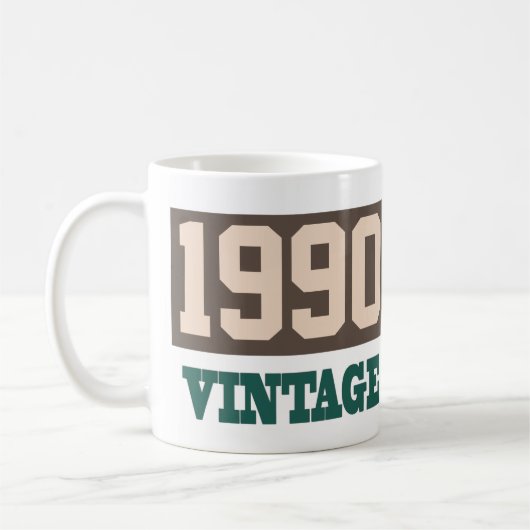 Mug Né en 1990 - Anniversaire (Gauche)
