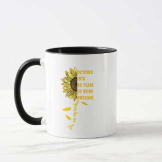 Mug Né en octobre 1966 Tournesol 60e Anniversaire 60 A