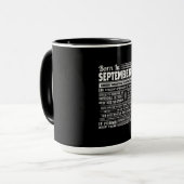 Mug Né en septembre virgo drôle cadeau d'anniversaire (Devant gauche)