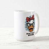 Mug Ne fais pas de canard avec moi drôle mème animal (Devant droit)