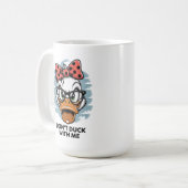 Mug Ne fais pas de canard avec moi drôle mème animal (Devant gauche)