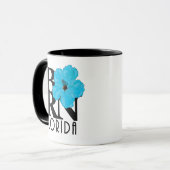 Mug NÉ Floride Hibiscus bleu 11oz (Devant gauche)