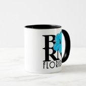 Mug NÉ Floride Hibiscus bleu 11oz (Devant droit)