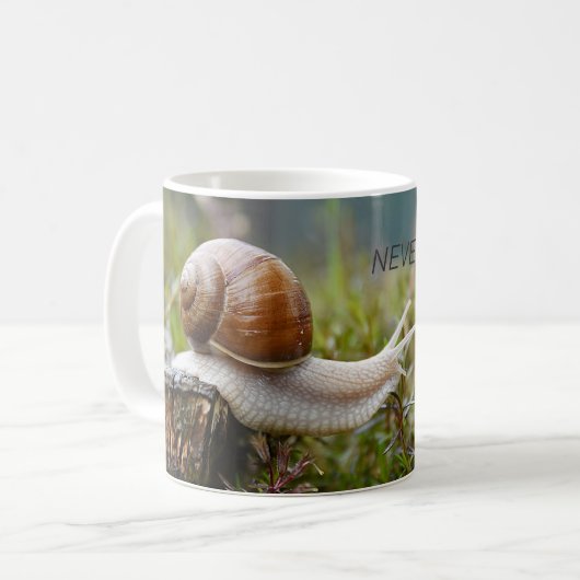 Mug NE JAMAIS ABANDONNER - édition escargot (Devant gauche)