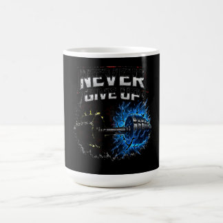 Mug Ne jamais abandonner – Motivation de gym de résili