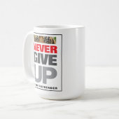 Mug Ne jamais abandonner ne jamais abandonner le devis (Devant gauche)