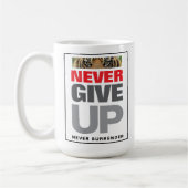 Mug Ne jamais abandonner ne jamais abandonner le devis (Gauche)