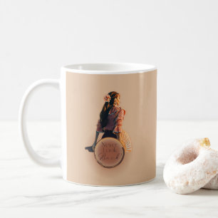 Mug Ne jamais regarder en arrière Beige