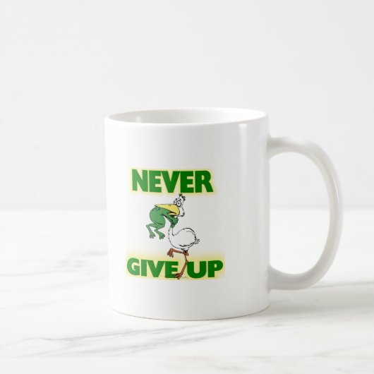 Mug Ne jamais renoncer à la grenouille Choquant l'oise (Droite)