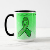 Mug Ne jamais renoncer à la maladie de Lyme guerrier c (Gauche)