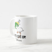 Mug Ne jamais renoncer à la motivation pélican et gren (Devant gauche)