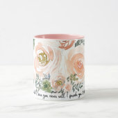 Mug Ne jamais vous laisser Pink aquarelle flore (Centre)