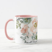 Mug Ne jamais vous laisser Pink aquarelle flore (Gauche)