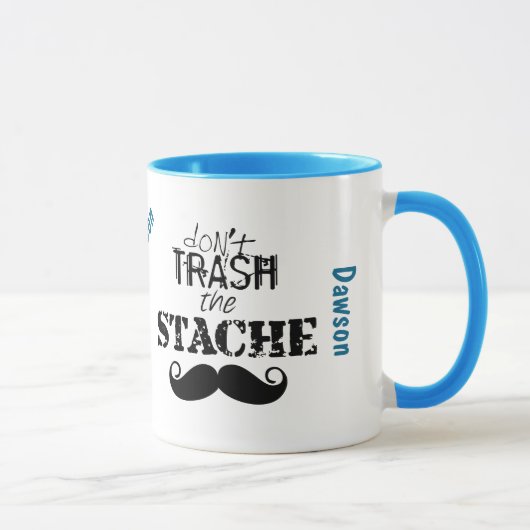 Mug Ne jetez pas la moustache Retro Hipster (Droite)