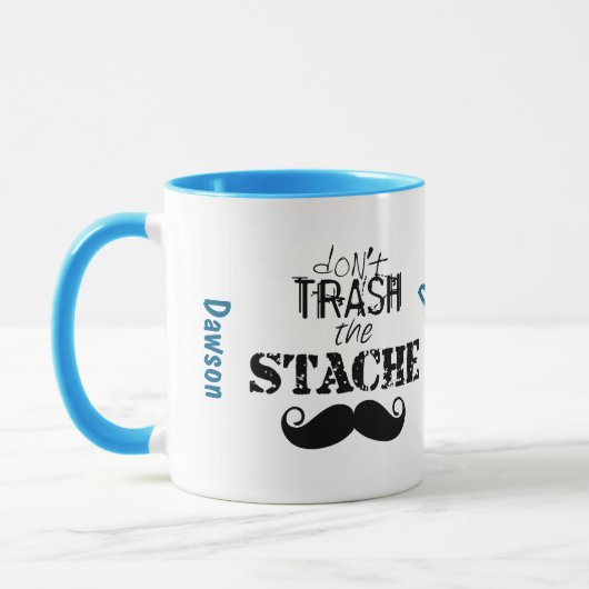 Mug Ne jetez pas la moustache Retro Hipster (Gauche)