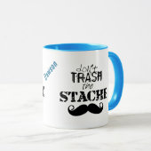 Mug Ne jetez pas la moustache Retro Hipster (Devant droit)