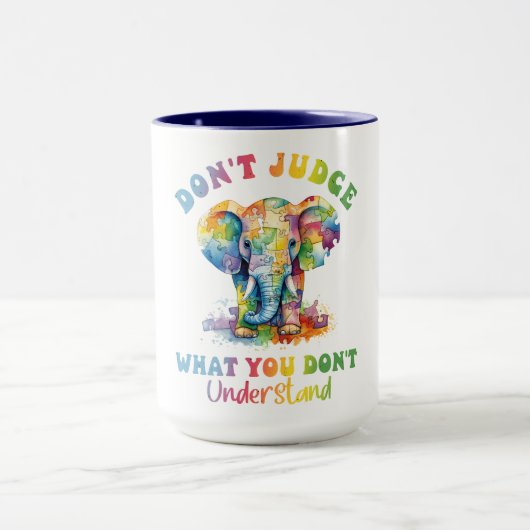 Mug Ne juge pas ce que tu ne comprends pas. Neurodiver (Centre)