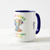 Mug Ne juge pas ce que tu ne comprends pas. Neurodiver (Devant droit)