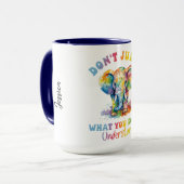 Mug Ne juge pas ce que tu ne comprends pas. Neurodiver (Devant gauche)