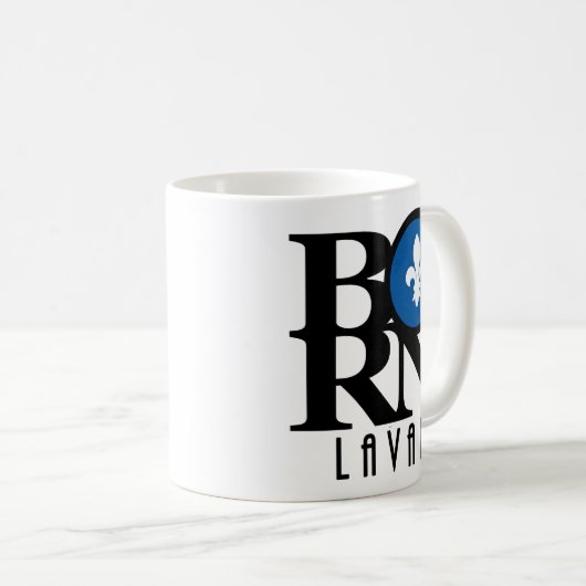 Mug NÉ Laval Québec 11oz (Devant droit)