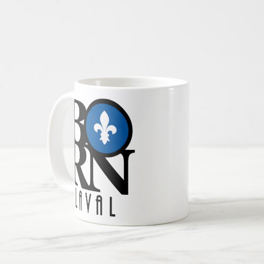 Mug NÉ Laval Québec 11oz (Devant gauche)
